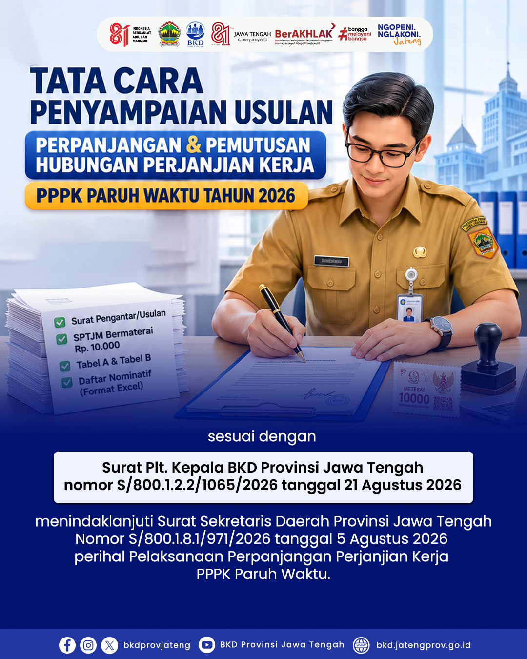 Tata Cara Penyampaian Usulan Perpanjangan dan Pemutusan Hubungan Perjanjian PPPK Paruh Waktu Tahun 2026