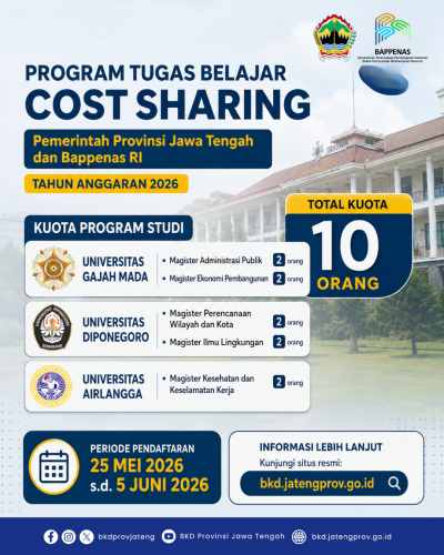 Pemprov Jateng dan Bappenas RI Buka Kesempatan Tugas Belajar S2 bagi PNS
